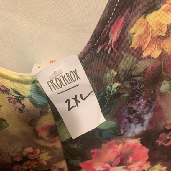 Bodycon Floral Scuba Dress - Picture 2 of 3